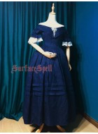 Surface Spell Gothic Portrait of a Lady Crinolines Jacquard Long One Piece(Full Payment Without Shipping)